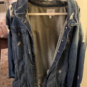 Torrid Distressed Blue Jean Jacket